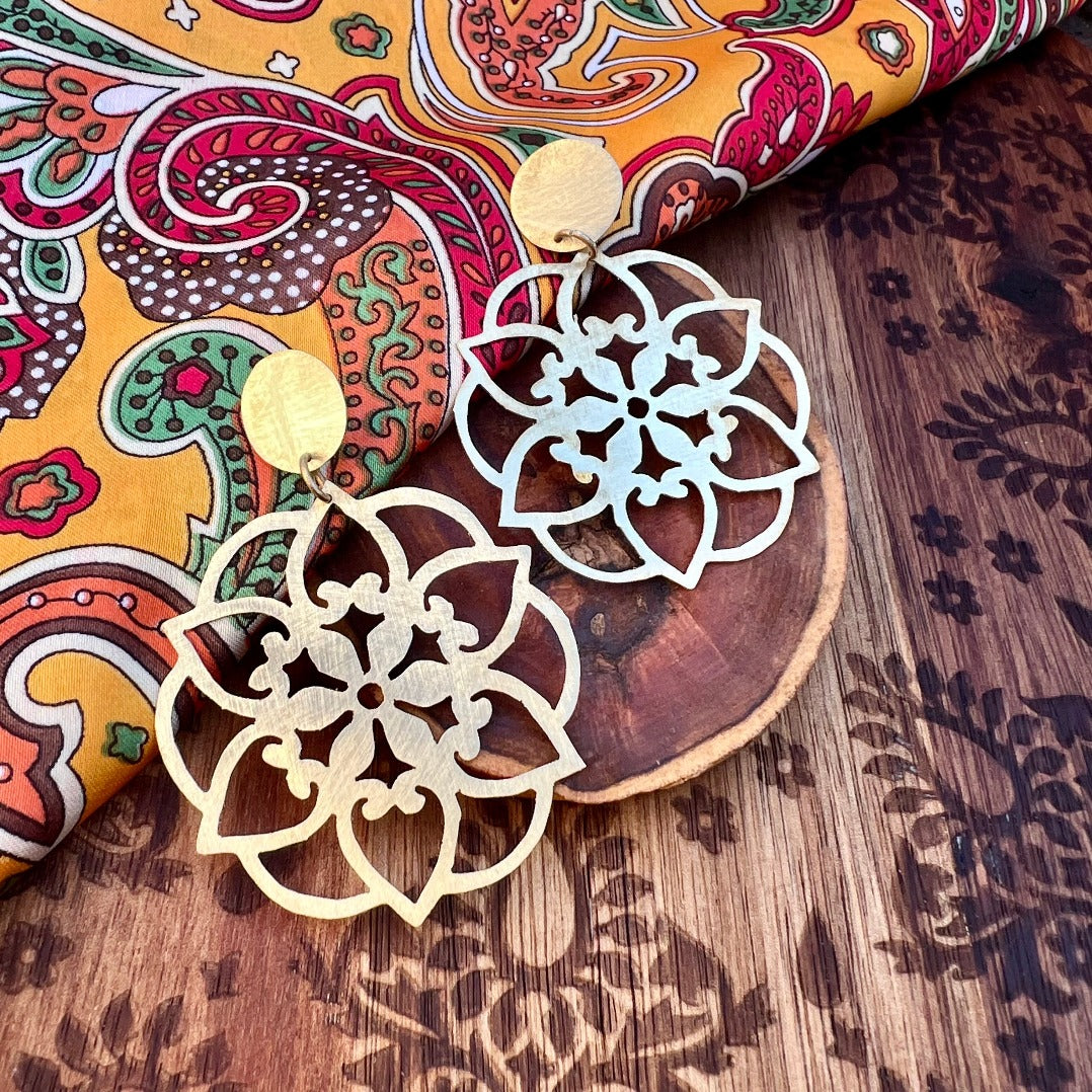 Aros Mandala Bronce- Medianos