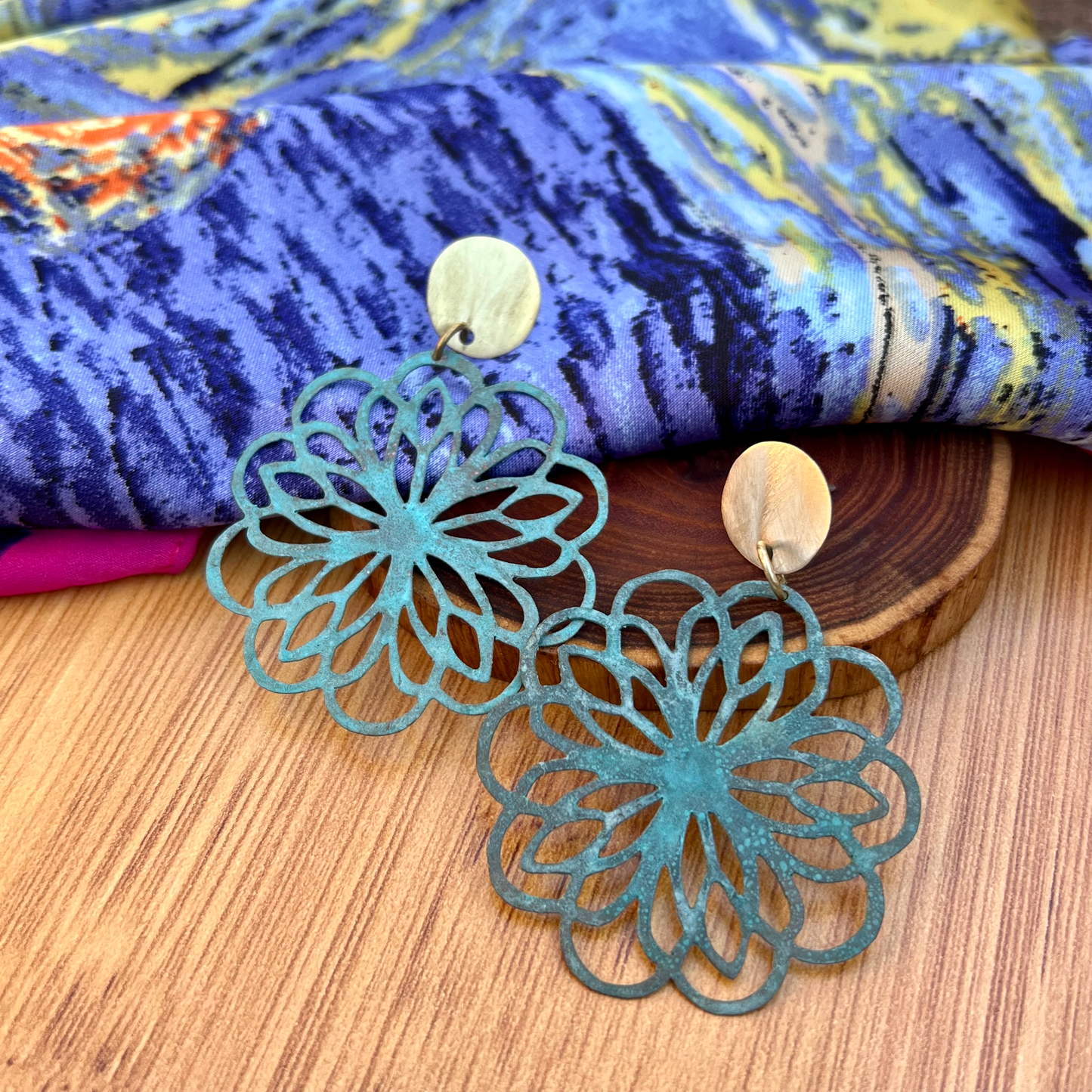 Aros Mandala Bronce Patinados