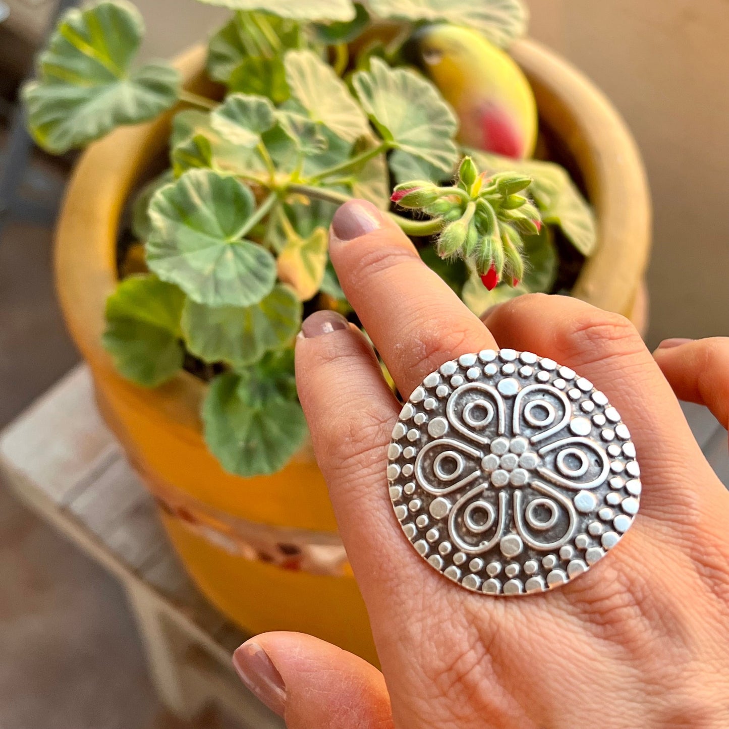 Anillo Mandala Flor