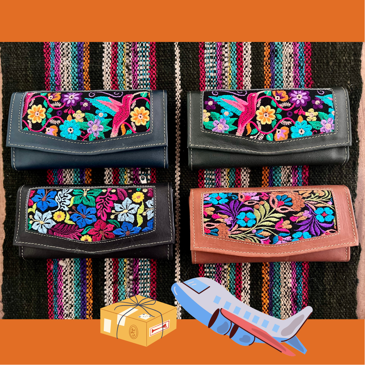 Billetera cuero/gamuza Ecuador 🇪🇨 grandes