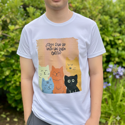 Polera infiltrada  "Creo que he visto un lindo gatito" 🐱