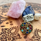Anillo piedras y bronce