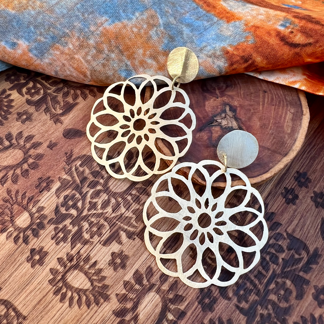 Aros Mandala Bronce- Medianos