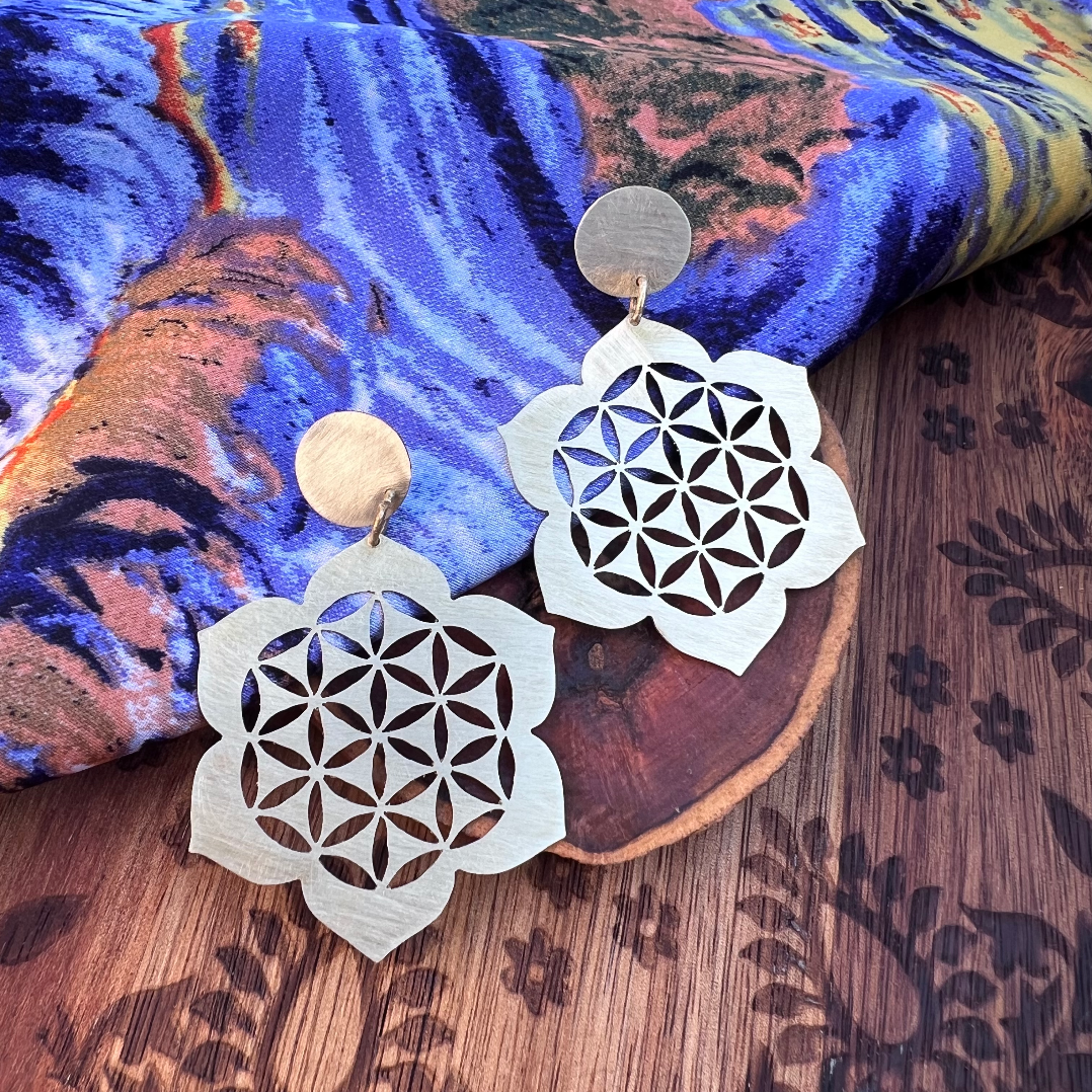 Aros Mandala Bronce- Medianos