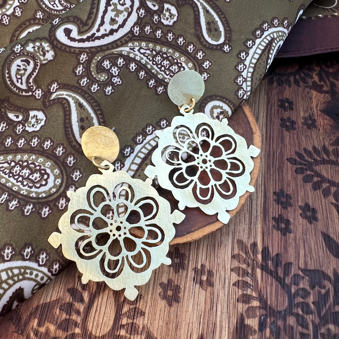Aros Mandala Bronce- Medianos