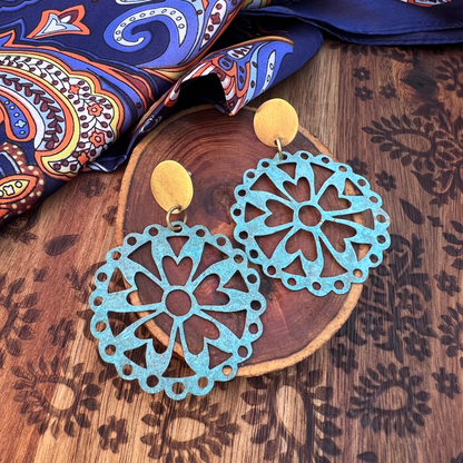 Aros Mandala Bronce Patinados
