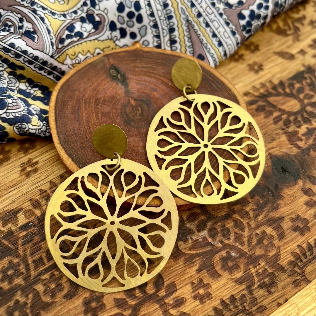 Aros Mandala Bronce- Medianos