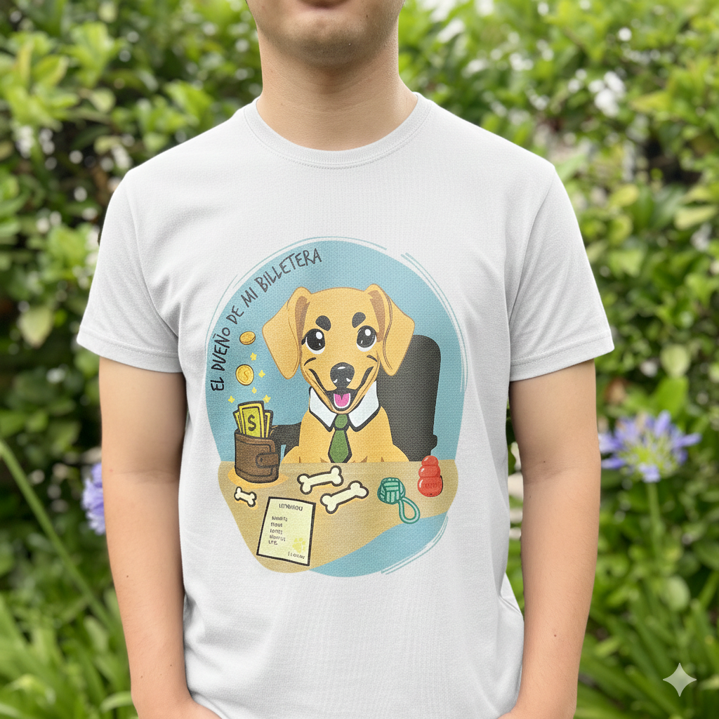 Polera "El dueño de mi billetera" 🐶 💰
