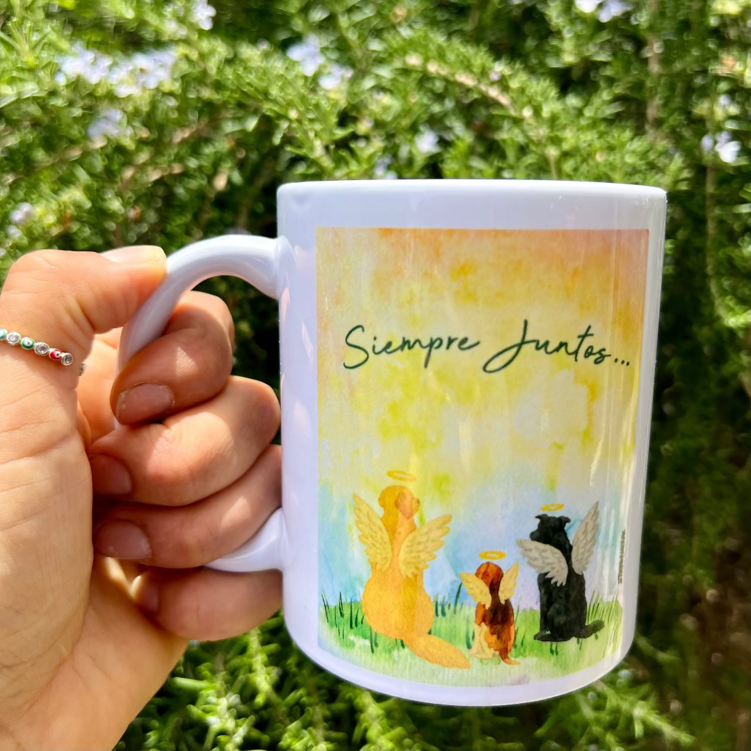 Tazón "Siempre juntos" 🌈☁️ 🐶