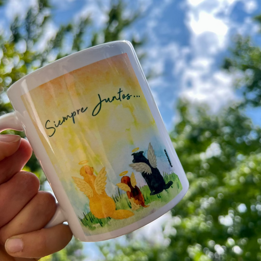 Tazón "Siempre juntos" 🌈☁️ 🐶