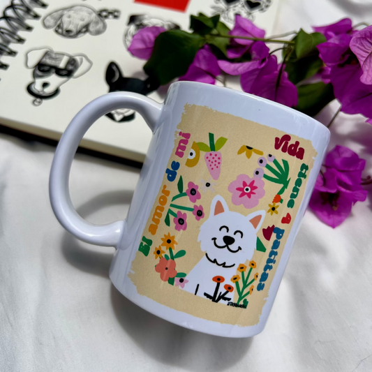 Tazón "El amor de mi vida tiene 4 patitas" ☕ 🐾