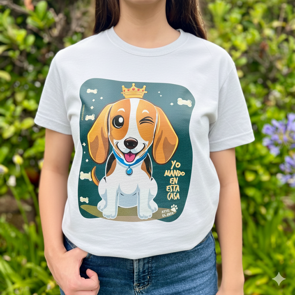 Polera "Yo mando en esta casa" 👑