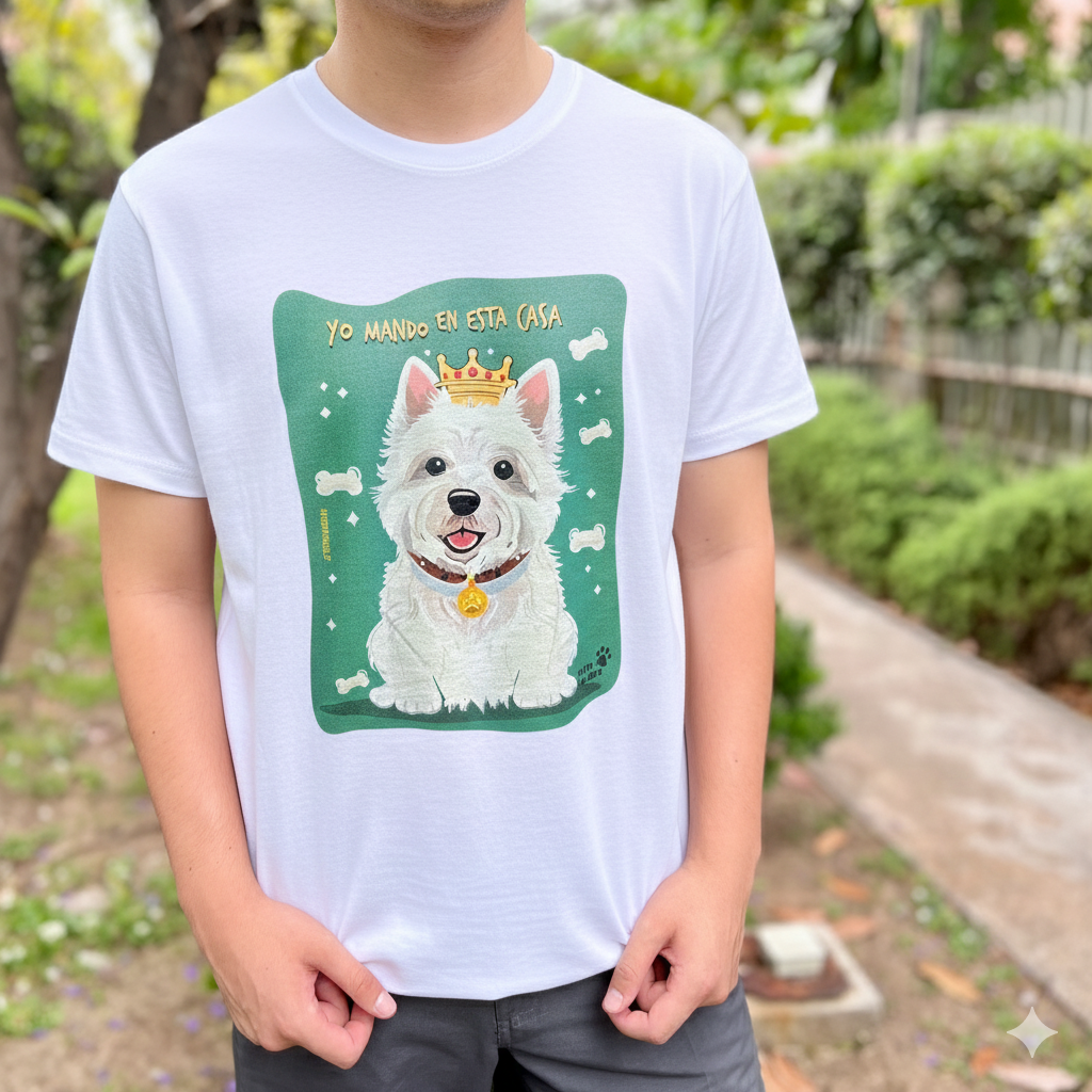 Polera "Yo mando en esta casa" 👑