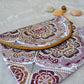 Clutch Thai Flor en Punto Cruz Moka