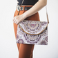 Clutch Thai Flor en Punto Cruz Moka